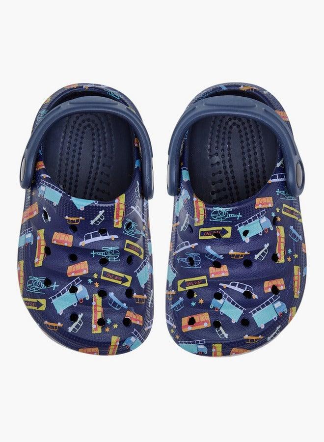 Aqua Boys Printed Clogs with Backstrap - Image 3
