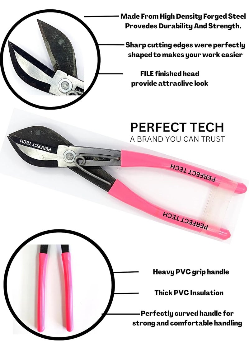 PERFECT TECH 8 & 10 Inch Wire & Metal SNIPS | Hand Tool | Tempered Iron Cutter | Tin Cutter | Scissor Cable SNIPS | Jewellery Making Tool | Tempered Cutting Pliers | Katiya Irani - Image 4