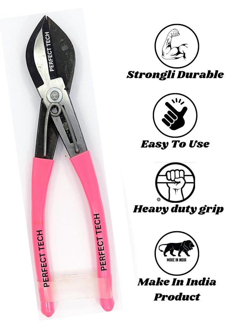PERFECT TECH 8 & 10 Inch Wire & Metal SNIPS | Hand Tool | Tempered Iron Cutter | Tin Cutter | Scissor Cable SNIPS | Jewellery Making Tool | Tempered Cutting Pliers | Katiya Irani - Image 3