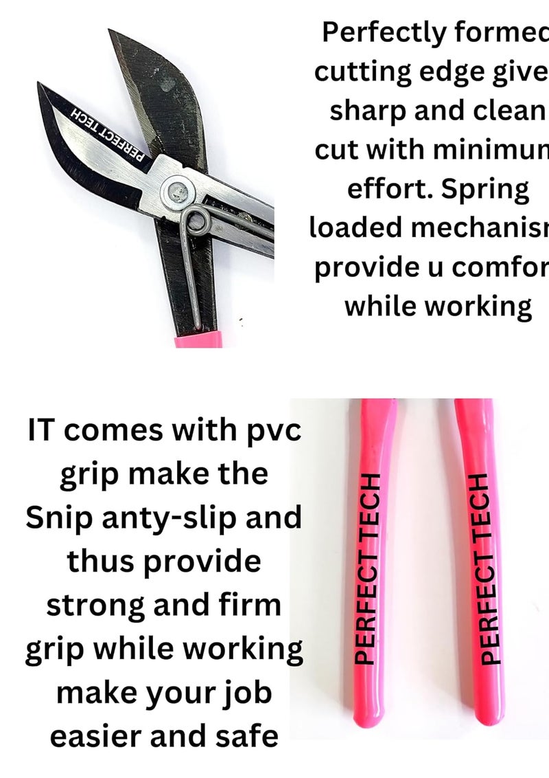PERFECT TECH 8 & 10 Inch Wire & Metal SNIPS | Hand Tool | Tempered Iron Cutter | Tin Cutter | Scissor Cable SNIPS | Jewellery Making Tool | Tempered Cutting Pliers | Katiya Irani - Image 5