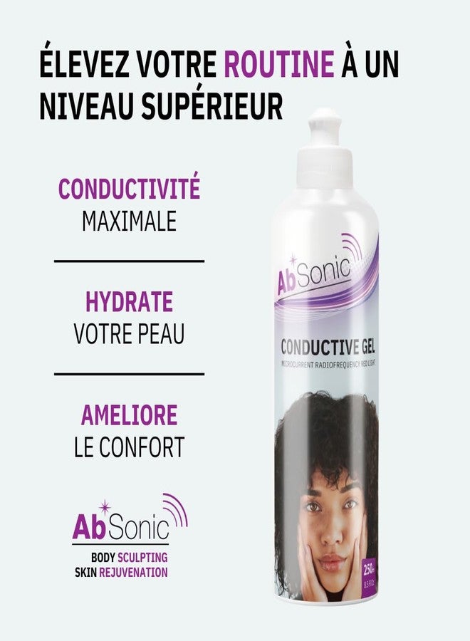 Absonic Conductive Gel for Microcurrent Facial Devices - Hydrating Gel for Face, Radiofrequency & Red Light Therapy - Nuface Primer Alternative - Smooth, Non-Sticky Formula - 8.5 oz - 1-Pack - Image 2