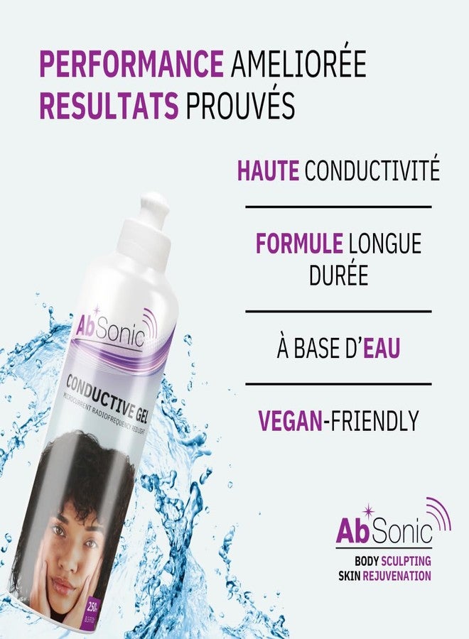 Absonic Conductive Gel for Microcurrent Facial Devices - Hydrating Gel for Face, Radiofrequency & Red Light Therapy - Nuface Primer Alternative - Smooth, Non-Sticky Formula - 8.5 oz - 1-Pack - Image 4