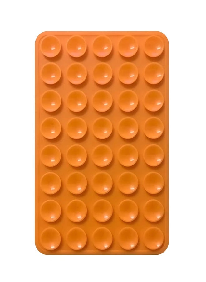 Silicone Suction Cup Phone Case Mount Double Sided, Phone Accessories Hands-Free Strong Grip Holder for Selfies and Videos, Silicon Phone Holder for iPhone and Android (Orange) - Image 2