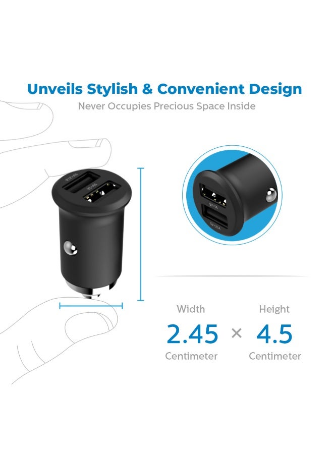 Philips Dual USB Car Charger 15.5W – Fast Charging 3.1A Adapter for iPhone, Samsung, Huawei & Tablets Black - Image 5