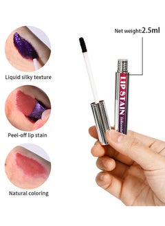 lakerain Lip Stain - Peel Off Lip Stain Lipstick Peel Off Lip Color Stain Long Lasting Lip Stain Peel Off Infused Sweat Proof Waterproof Long Lasting Highly Pigmented Matte Lipstick #01(Light Pink)  - Image 4