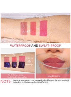lakerain Lip Stain - Peel Off Lip Stain Lipstick Peel Off Lip Color Stain Long Lasting Lip Stain Peel Off Infused Sweat Proof Waterproof Long Lasting Highly Pigmented Matte Lipstick #01(Light Pink)  - Image 3