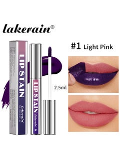 lakerain Lip Stain - Peel Off Lip Stain Lipstick Peel Off Lip Color Stain Long Lasting Lip Stain Peel Off Infused Sweat Proof Waterproof Long Lasting Highly Pigmented Matte Lipstick #01(Light Pink)  - Image 1
