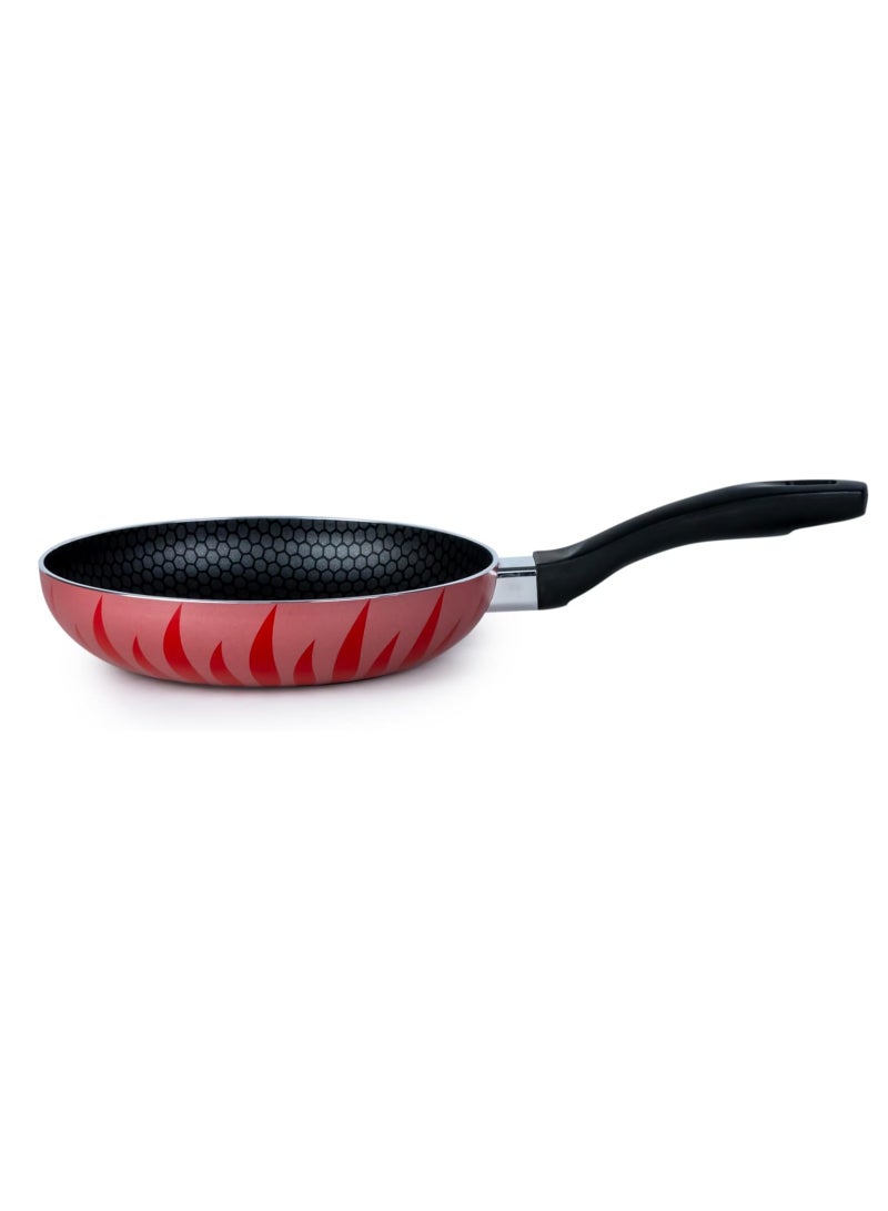 Senstan  Flame Design Fry Pan | Non-Stick Frying Pan | 20X4.9Cm Skillet | Flame-Patterned Sauté Pan | Premium Cooking Pan - Image 1