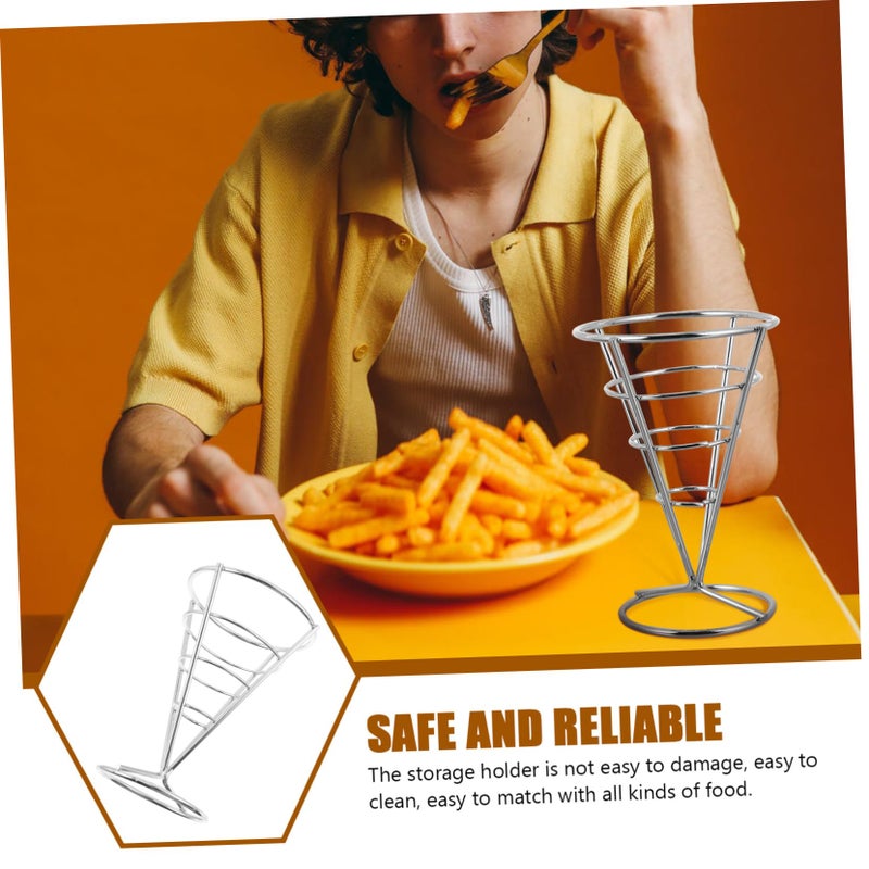 Stainless Steel French Fry Stand Holder for Restaurants Bars Serving Snacks Appetizers - Image 4