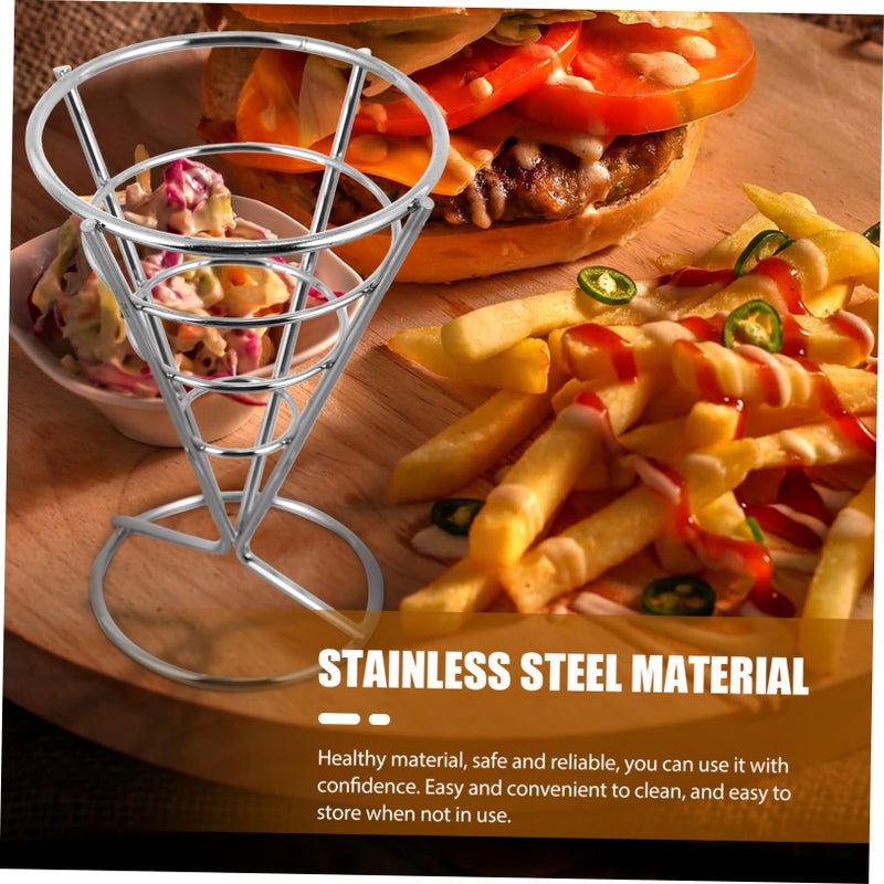 Stainless Steel French Fry Stand Holder for Restaurants Bars Serving Snacks Appetizers - Image 5