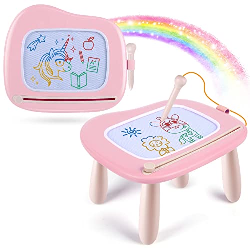 Smasiagon Magnetic Drawing Board for Kids Toddler Toys for 12 Year Old Girl Portable Doodle Board Pad Learning and Educational Toys for Ages 1 2 3 Year Old Baby Girl Birthday GiftPink - Image 1