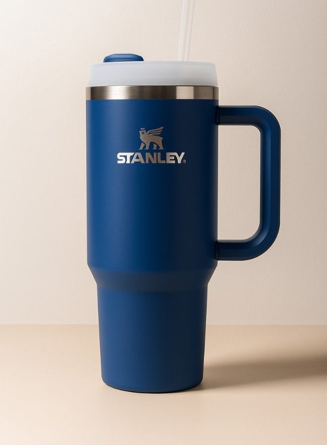 Stanley 40 Oz Stanley Quencher H2.0 Flow State Stainless Steel Vacuum Insulated Tumbler with Lid and Straw for Water, Iced Tea or Coffee, Smoothie and More(Blue) - Image 1