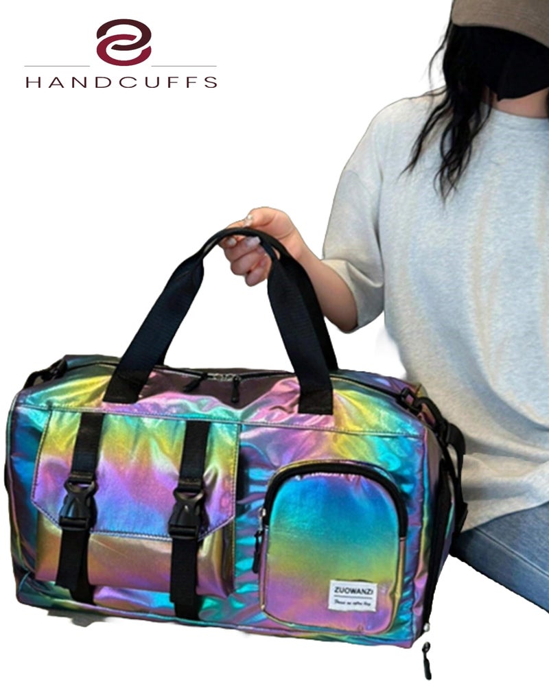 Handcuffs Duffel with Shoulder Strap for Men's & Women's| Multi Function Bag Duffle for Travel, Sports, Fitness & Workout (Multicolour) - Image 4