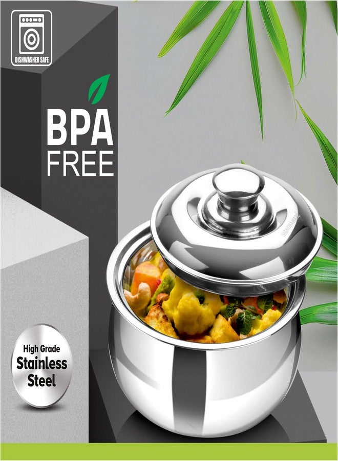 Signoraware SIGNORA WARE Large Insulated Casserole Dish with Lid 1500ml. Stainless steel Hot Pot Food Warmer/Cooler -Thermal Soup/Salad Serving Bowl Stainless Steel Hot Food Container-Best Gift Set for Moms - Image 4