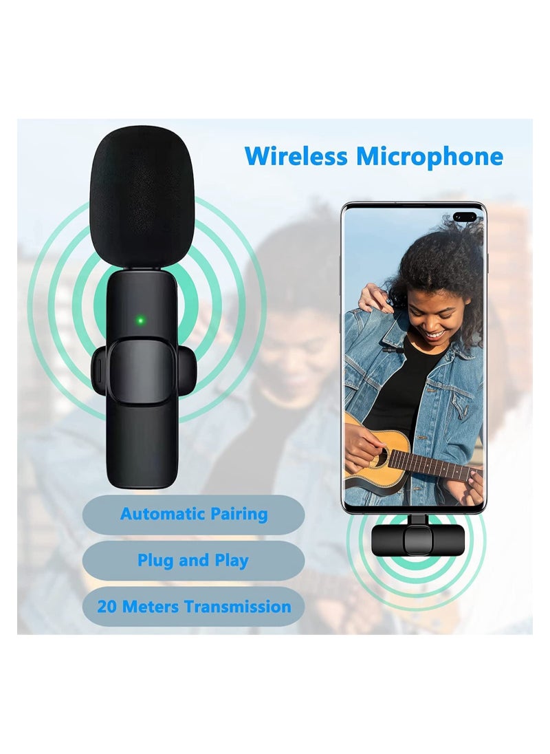 Generic Wireless Microphone Lavalier for Android Smartphone - USB-C Wireless Lapel Microphone Plug-Play Mini MIC for TikTok YouTube Vlog.  - Image 2