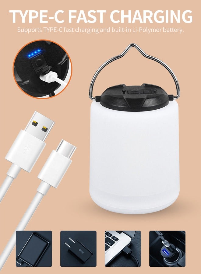 يو إس بي (USB) ضوء التخييم القابل لإعادة الشحن، ضوء المخيم المتعدد الاستخدامات المضاد للماء، التعتيم بلا درجات، 3 أوضاع الإضاءة، ضوء التخييم المعلق للخيام - Image 4