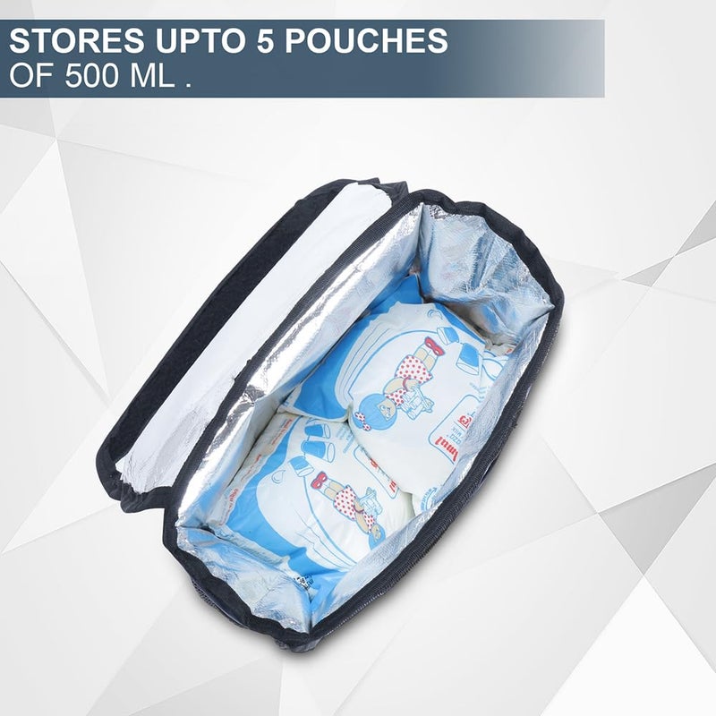 MohRee MohRee Milk Bag For Door HangingMilk Basket For Main Door Milk Box For Outdoor Gate Metal Newspaper Holder For GateFood Packet Box For Home Apartment Delivery Portable Blue  - Image 2