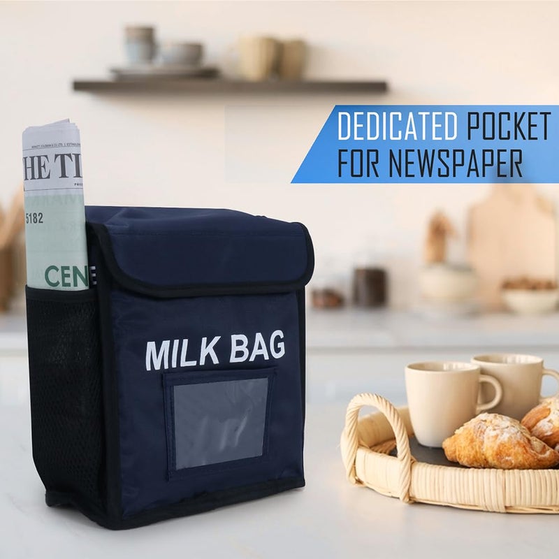 MohRee MohRee Milk Bag For Door HangingMilk Basket For Main Door Milk Box For Outdoor Gate Metal Newspaper Holder For GateFood Packet Box For Home Apartment Delivery Portable Blue  - Image 3