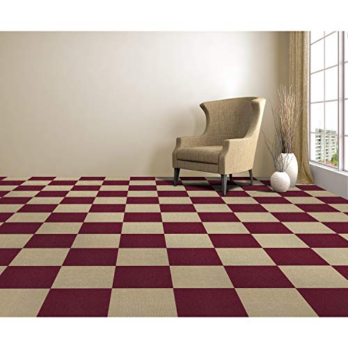 Achim Home Furnishings Nexus Burgundy 12x12 Self Adhesive Carpet Floor Tile - 12 Tiles/12 sq Ft.,NXCRPTBU12 - Image 4
