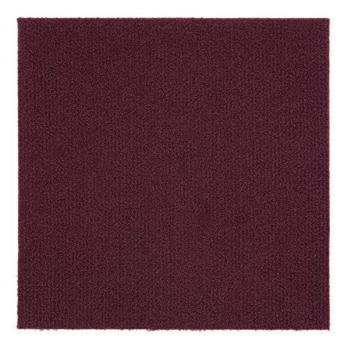 Achim Home Furnishings Nexus Burgundy 12x12 Self Adhesive Carpet Floor Tile - 12 Tiles/12 sq Ft.,NXCRPTBU12 - Image 1