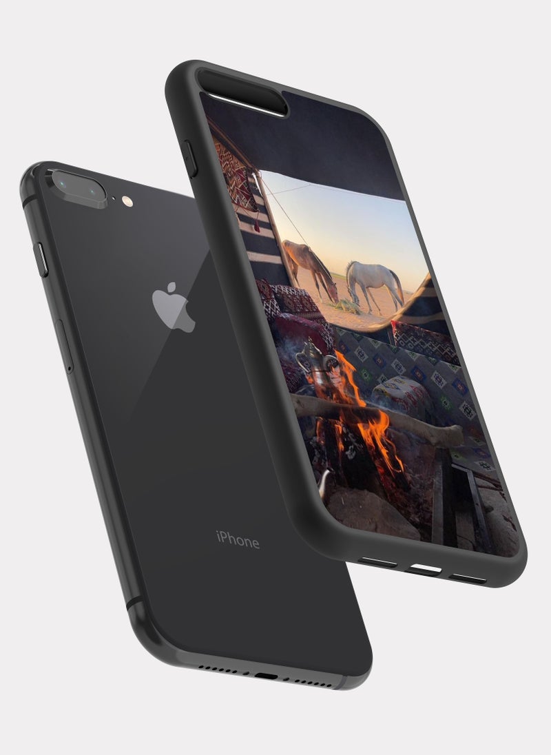 بكسلات كفر ايفون 7 بلس بيت شعر و خيل برتقالي - Image 2