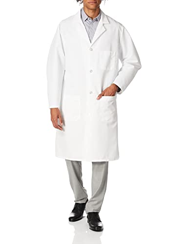 Red Kap Men's Exterior Pocket Lab Coat, White, Small - Image 5