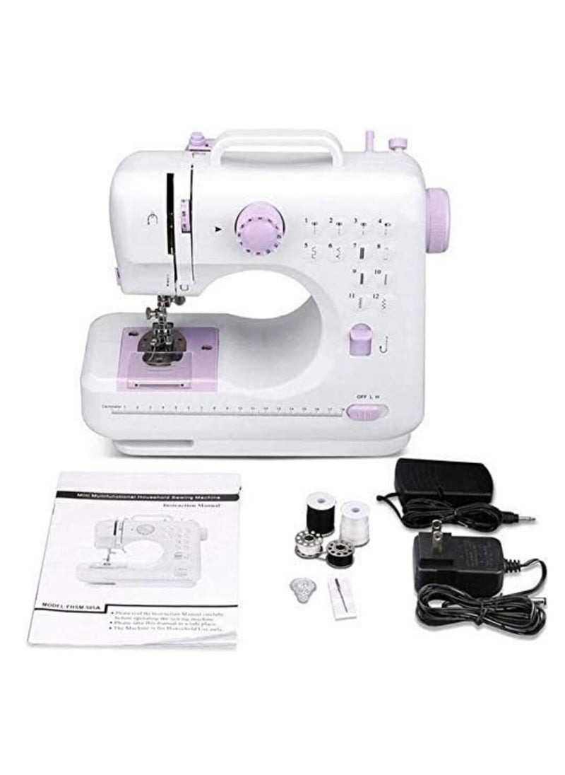 eBasket Portable Sewing Machine,Electric Mini Sewing Machine,505A White/Purple  - Image 4
