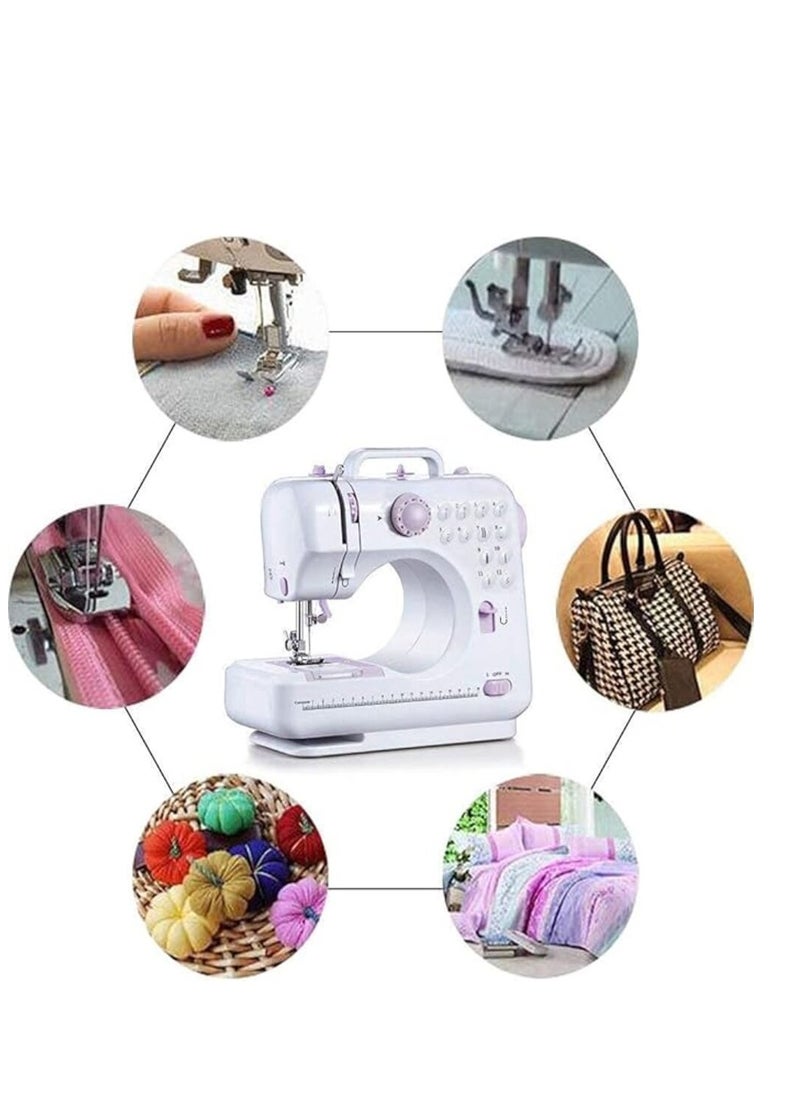 eBasket Portable Sewing Machine,Electric Mini Sewing Machine,505A White/Purple  - Image 5