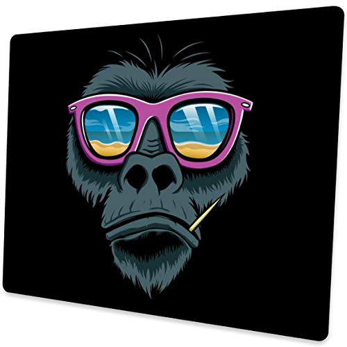 SHALYSONG Mouse pad, Computer Mousepad with Funny Gorilla Design, Non-Slip Rubber Mouse pad for Home and Office - Image 1