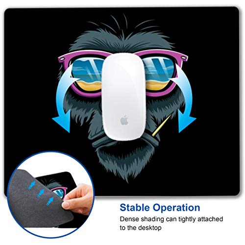 SHALYSONG Mouse pad, Computer Mousepad with Funny Gorilla Design, Non-Slip Rubber Mouse pad for Home and Office - Image 5