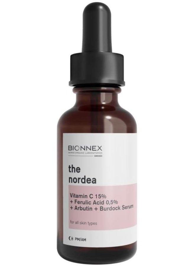 BIONEX Bionnex The Nordea Vitamin C 15% + Ferulic Acid 0.5% + Burdock Serum – Brightening, Antioxidant & Anti-Aging Formula - Image 1