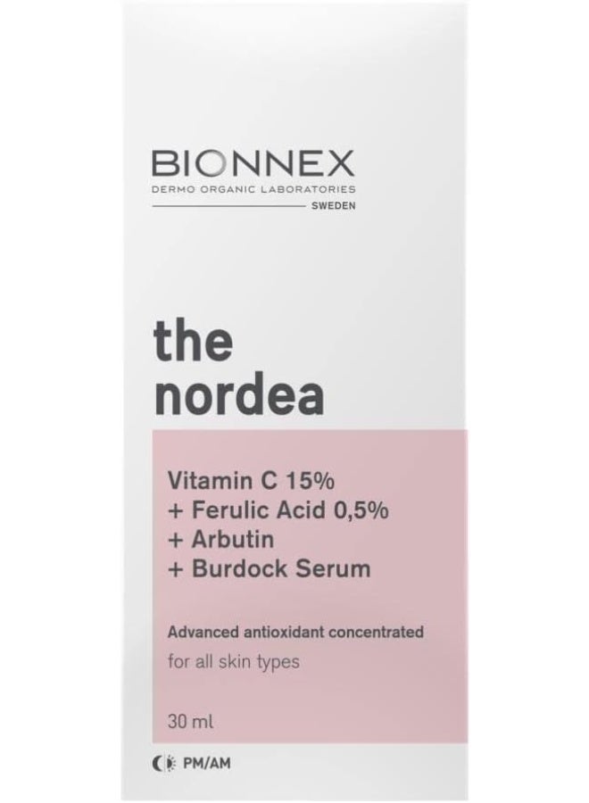 BIONEX Bionnex The Nordea Vitamin C 15% + Ferulic Acid 0.5% + Burdock Serum – Brightening, Antioxidant & Anti-Aging Formula - Image 2