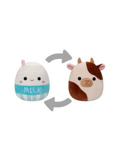 Squishmallows 5 inch Little Plush Flipamallows Ronnie/Melly Brown Cow/Milk Carton Flipamallow , Officially Licensed Kellytoy Plush Toy, Colorful Soft Toy, Gift for Kids, Girls & Boys Washable Squishy Stuff Toy Multicolor All Age  - Image 1