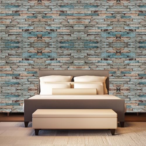 Barebeauty Wall Stickers Wallpaper PE Foam Brick Design DIY Decal (70x 77 cm 5.8 sq.ft. Each Sheet) 3D Frames PVC DIY Self Adhesive (White) (Multicolour, 5) - Image 2