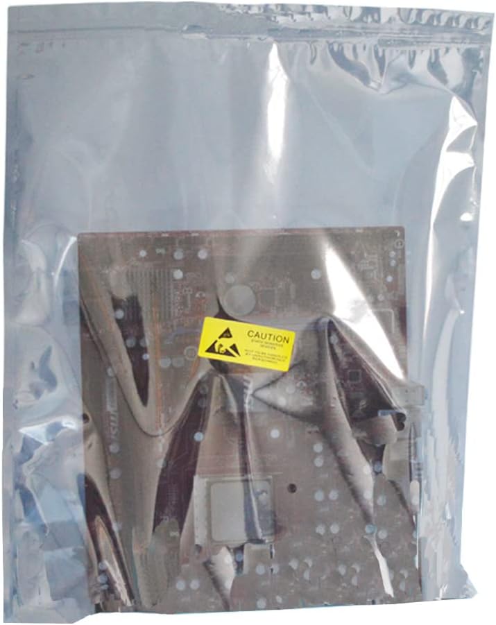 Seadasyoon 30 قطعة أكياس مضادة للكهرباء الساكنة مقاس 11.8×15.7 بوصة (30×40 سم)، أكياس ESD قابلة لإعادة الإغلاق بحجم كبير للوحة الأم والقرص الصلب والأجهزة الإلكترونية، أكياس مضادة للكهرباء الساكنة لبطاقة الرسومات - Image 1