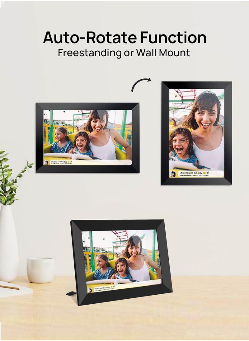 LENND - 32GB  25.6cm Smart WiFi Digital Photo Frame 1280x800 IPS LCD Touch Screen, Auto-Rotate Portrait and Landscape, Built in 32GB Memory, Share Moments Instantly via Frameo App from Anywhere - Image 1