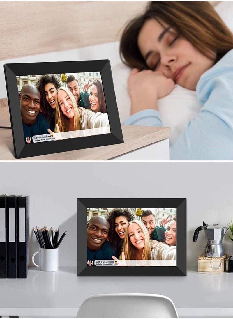 LENND - 32GB  25.6cm Smart WiFi Digital Photo Frame 1280x800 IPS LCD Touch Screen, Auto-Rotate Portrait and Landscape, Built in 32GB Memory, Share Moments Instantly via Frameo App from Anywhere - Image 1