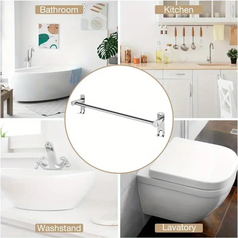 Sundry SUNDRY Stainless Steel Hook Towel Rack for Bathroom/Towel Stand/Hanger/Bathroom Accessories(24 Inch 5 Year Warranty)  - Image 3
