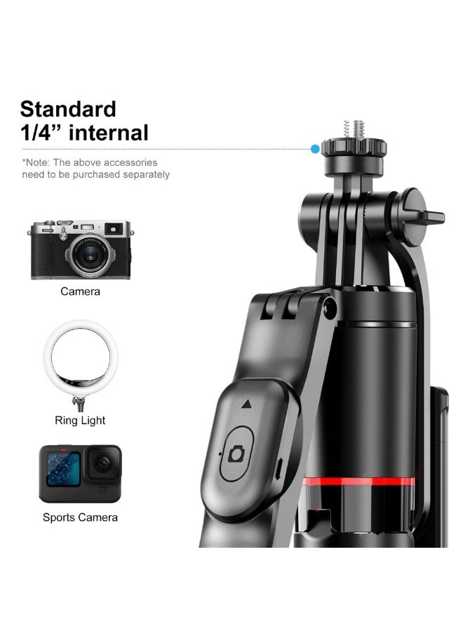 Selfie Stick Tripod for Phone with Wireless Bluetooth Remote Control, 30-170cm Extendable Stand Holder for Travel - Image 5