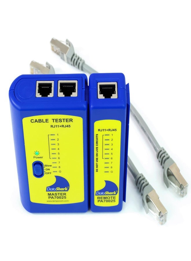 تمبو جهاز اختبار كابلات الشبكة DataShark PA70025 | مُعيِّن الكابلات، فحص الاستمرارية | شبكة محلية (RJ45) وهاتف (RJ11 RJ12 RJ14) | اختبر أسلاك التوصيل أو تمديدات الكابلات المُثبَّتة - Image 2