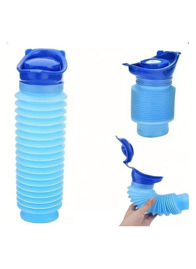 Tracer - Portable Foldable Urination Device for Men, Women, Children and the Elderly - Reusable Urination Device for Camping, Long Trips and Emergency  Blue - Image 1