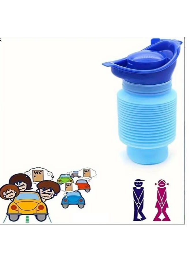 Tracer - Portable Foldable Urination Device for Men, Women, Children and the Elderly - Reusable Urination Device for Camping, Long Trips and Emergency  Blue - Image 1