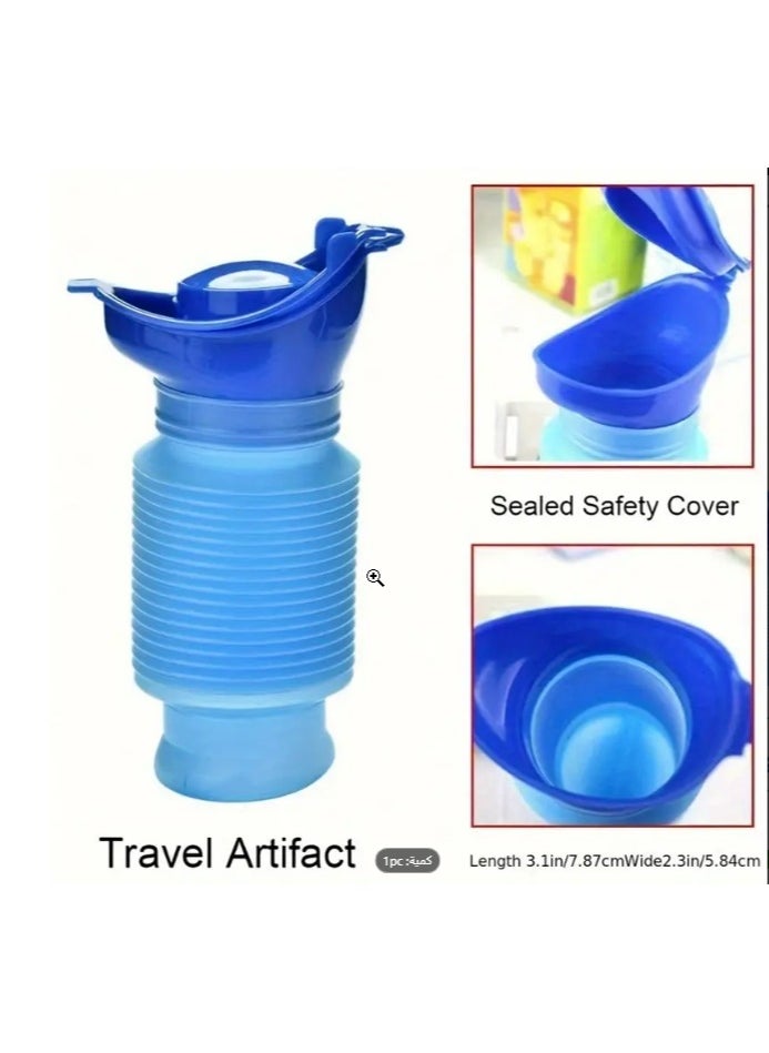 Tracer - Portable Foldable Urination Device for Men, Women, Children and the Elderly - Reusable Urination Device for Camping, Long Trips and Emergency  Blue - Image 1