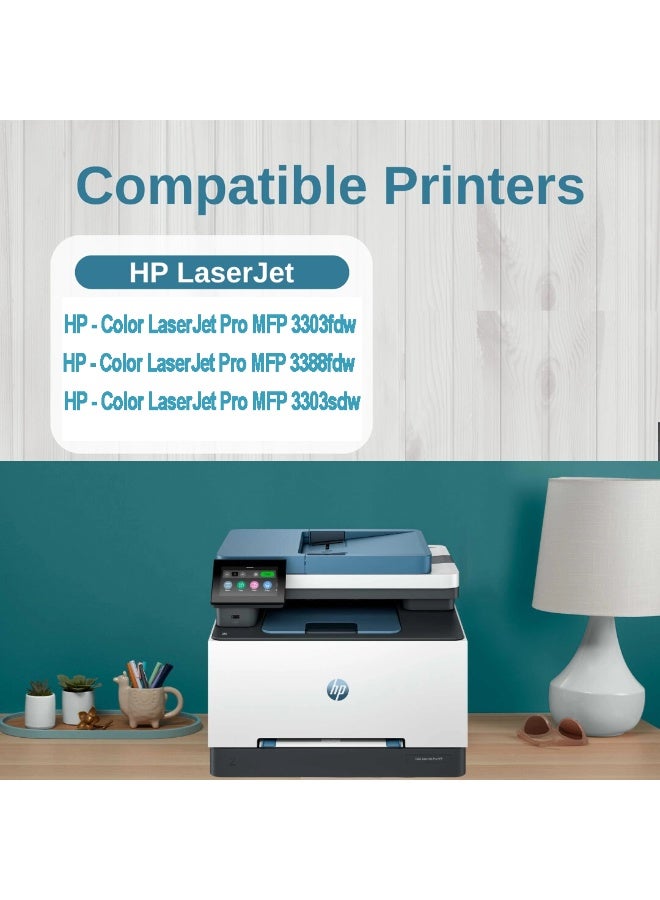 أوفيس ميكر 222A Full Combo Set This Compatible toner cartridge is suitable for Printer Hp Color LaserJet Pro MFP 3303fdw 3303dw 3388sdw HP LaserJet Pro 3203 3288 (W2220A W2221A W2222A W2223A) - Image 2