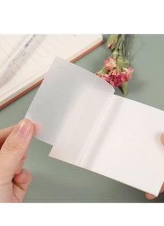 SYOSI Transparent Post-it Notes, 2 Books 100 Pieces Self-Adhesive Waterproof Reusable Memo Notes for Students Exam, Reading, Study Home Office School  - Image 2
