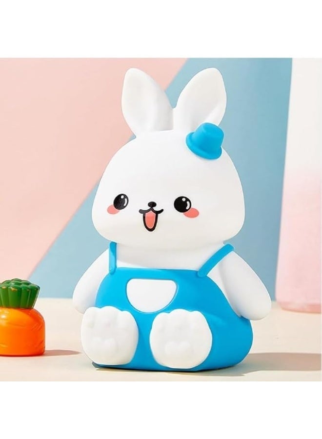 مصباح  ليلى للاطفال، مصباح ليلي لطيف من السيليكون على شكل ارنب مع مساهمة من السطوع،  يعمل باللمس 7 الوان لغرفة النوم والبنات أولاد الصغار والحضانة وهدايا الاطفال، - Image 2