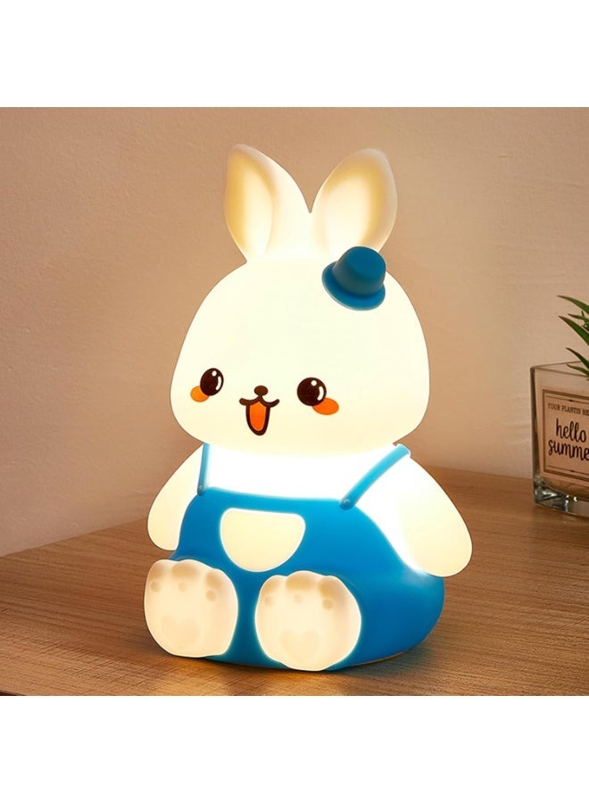 مصباح  ليلى للاطفال، مصباح ليلي لطيف من السيليكون على شكل ارنب مع مساهمة من السطوع،  يعمل باللمس 7 الوان لغرفة النوم والبنات أولاد الصغار والحضانة وهدايا الاطفال، - Image 3