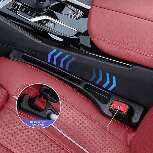 Dyale Car Seat Gap Filler 2 Pack, No Drop Seat Guard for Cars SUVs Trucks, Car Accessories Interior for Between Seat and Console, Prevent Stop Cellphone Wallet Keys Coins and Card from Dropping-Black - Image 3