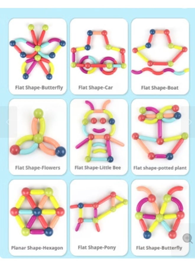 Magnetic Stick Magnetic Building Blocks for Kids: STEM Educational Learning Toys - Montessori Fun Indoor Preschool Activity Gifts for kids 3+ years - Image 3