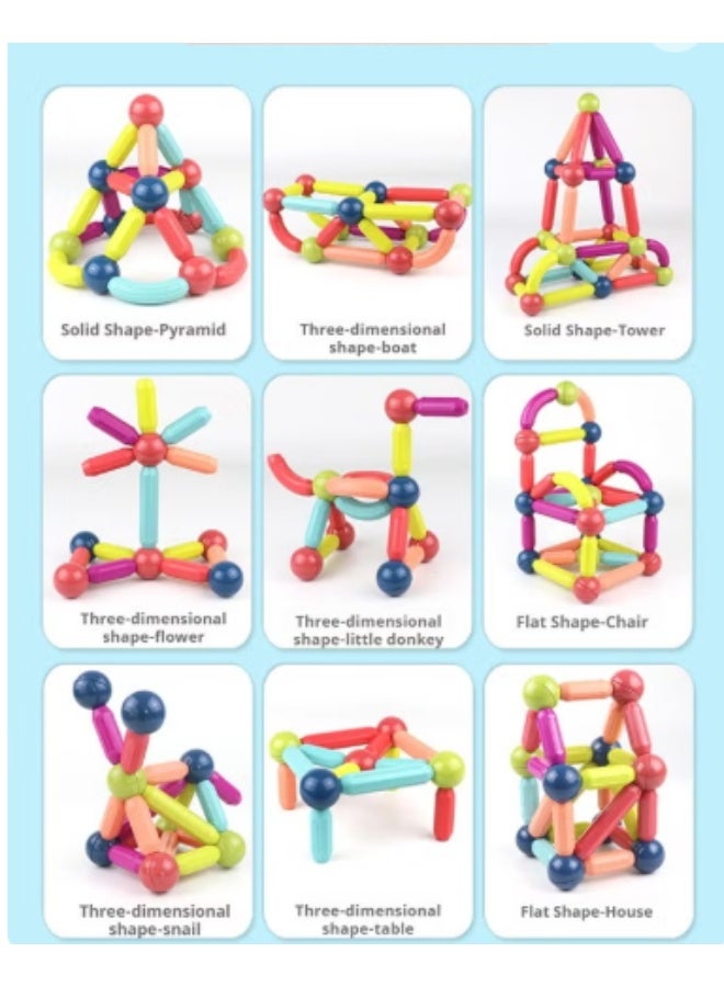 Magnetic Stick Magnetic Building Blocks for Kids: STEM Educational Learning Toys - Montessori Fun Indoor Preschool Activity Gifts for kids 3+ years - Image 4